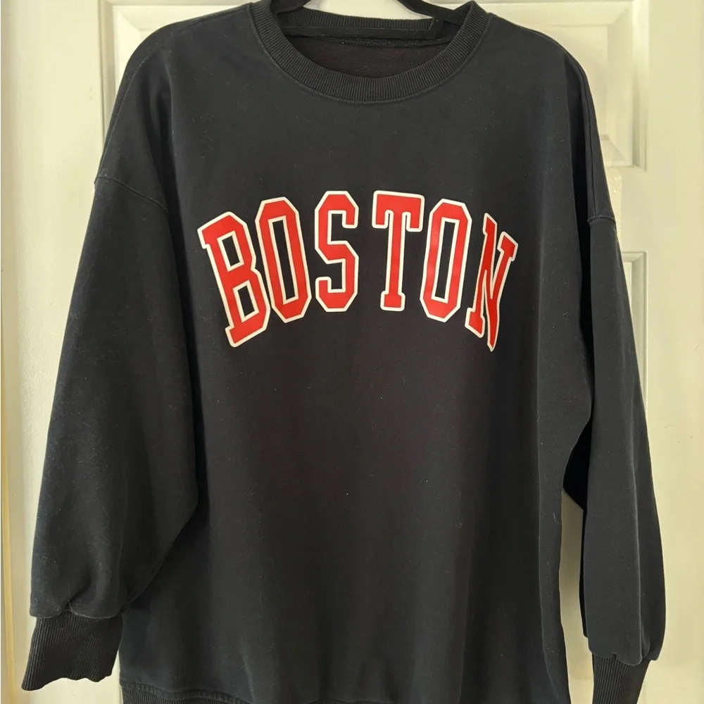 Boston Black Crewneck Sweatshirt - L - Picture 2 of 6